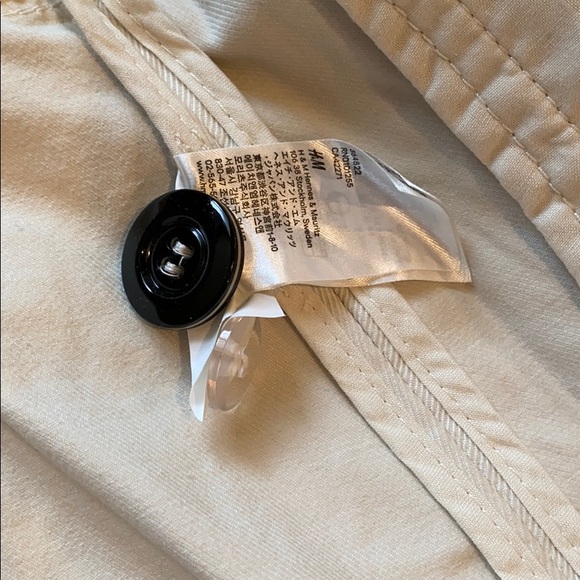 NWOT H&M cream pea coat jacket - Picture 7 of 8